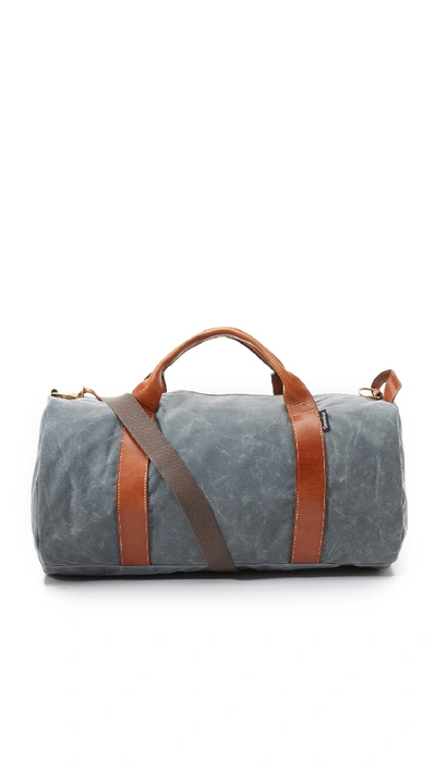 Boarding Pass Voyager Waxed Canvas Weekender In Charcoal