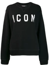 Dsquared2 Icon Jersey Sweater In Black