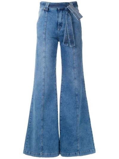 Amapô Calça Pantalona Laço Blue - 蓝色 In Blue