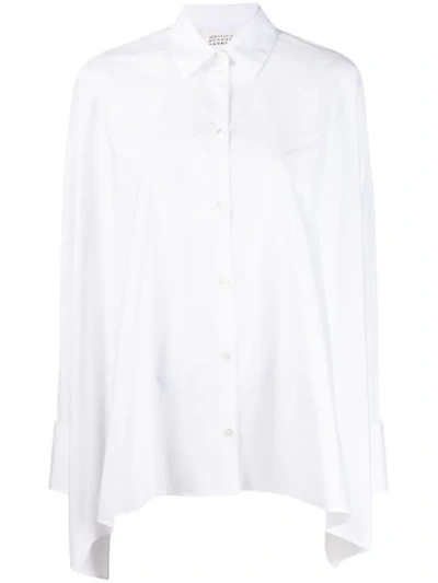Maison Margiela Asymmetric Hem Shirt In White