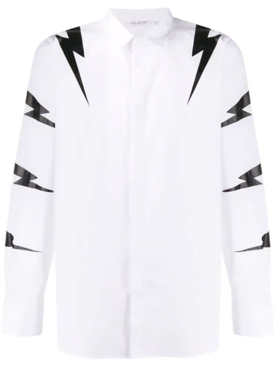 Neil Barrett Lightning Bolt Shirt - 白色 In White
