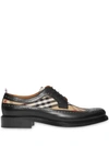 BURBERRY BURBERRY VINTAGE CHECK LACE-UP BROGUES - BLACK