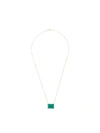 ALIITA ALIITA SQUARE AGATE PENDANT NECKLACE - J1000 YELLOW GOLD