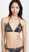 GANNI Floral Triangle Bikini Top