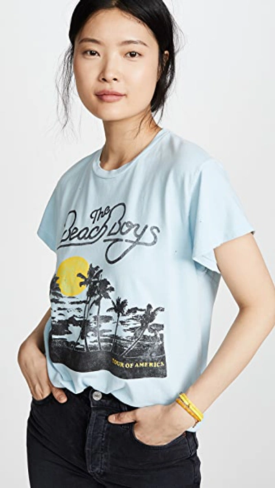 Madeworn The Beach Boys Printed Cotton T-shirt In Blue
