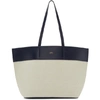 APC A.P.C. BLUE AND OFF-WHITE TOTALLY TOTE
