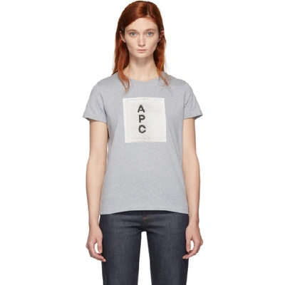 Apc A.p.c. Contrast Logo T-shirt - 灰色 In Grey
