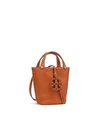 Tory Burch Miller Mini Bucket Bag In Aged Camello