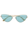 Mcq By Alexander Mcqueen Cat Eye Sunglasses In Gold