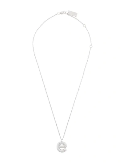 Marc Jacobs Bubbly E Pendant In Silver