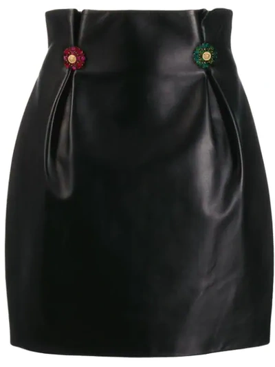 Versace Paper Bag Effect Skirt - 黑色 In Black