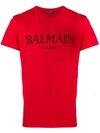 BALMAIN BALMAIN LOGO T-SHIRT - 红色
