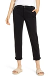 Current Elliott Current/elliott The Confidant Straight-leg Pants In 0 Clean Black