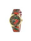 GUCCI 'G-TIMELESS' ARMBANDUHR MIT ERDBEER-PRINT