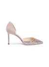 JIMMY CHOO 'Esther 85' coarse glitter suede d'Orsay pumps