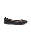 Sam Edelman Felicia Womens Metallic Leather Ballet Flats In Black