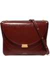 WANDLER LUNA PATENT-LEATHER SHOULDER BAG