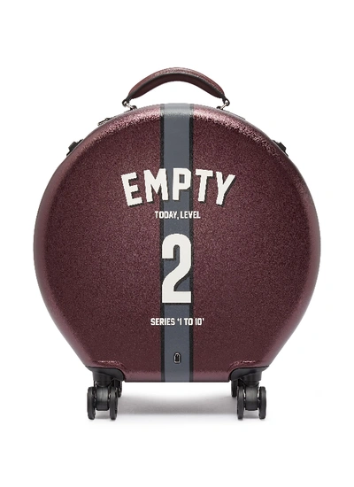 Ookonn X Studio Concrete Round Carry-on Spinner Suitcase - 2 Empty