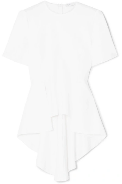 Rosetta Getty Draped Stretch-jersey Top In White