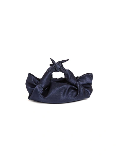 The Row 'the Ascot' Satin Bag In Navy / Satin