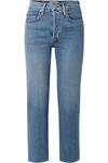 RE/DONE ORIGINALS STOVE PIPE COMFORT STRETCH HIGH-RISE STRAIGHT-LEG JEANS