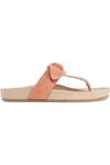 LOEFFLER RANDALL ADRIANA BOW-DETAILED SUEDE SANDALS