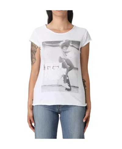 1921 Jeans Short-sleeved T-shirt With Round Neck In White