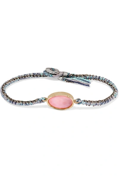 Brooke Gregson Orbit 14-karat Gold, Sterling Silver, Silk And Opal Bracelet