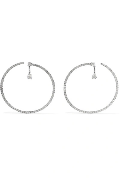 Anita Ko Bardot 18-karat White Gold Diamond Hoop Earrings