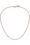 BROOKE GREGSON 14-KARAT ROSE GOLD, SILK AND DIAMOND CONVERTIBLE NECKLACE AND BRACELET