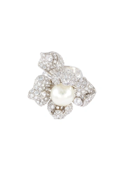 Anabela Chan 'mini Blossom' Diamond Freshwater Pearl Floral Ring