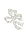 KENNETH JAY LANE Glass crystal bow brooch