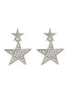 KENNETH JAY LANE Glass crystal star drop earrings