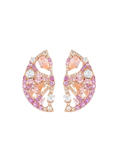 Anabela Chan 'grapefruit Slice' Diamond Gemstone Cutout Earrings