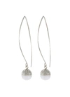 KENNETH JAY LANE Glass crystal wire ball drop earrings