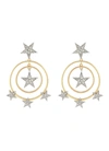 KENNETH JAY LANE Glass crystal star circle drop earrings