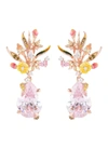 ANABELA CHAN 'Mini Posie' diamond gemstone floral drop earrings