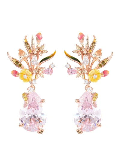 Anabela Chan 'mini Posie' Diamond Gemstone Floral Drop Earrings