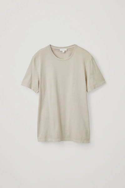 Cos Round-neck T-shirt In Green