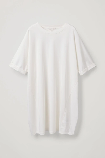 Cos Voluminous T-shirt Dress In White