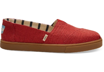 Toms Schuhe Rot Canvas Cupsole Alpargatas Für Damen - Grösse 37.5 In Brick Red