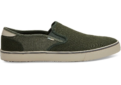 Toms Black Forest And Lichen Green Heritage Canvas Mens Baja Slip-ons Topanga Collection Shoes