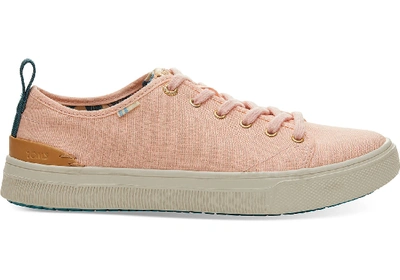Toms Coral Pink Canvas Trvl Lite Low Women's Sneakers Shoes