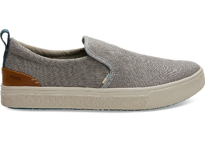 Toms Grey Heritage Canvas Men's Trvl Lite Slip-ons Shoes