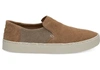 TOMS TOFFEE DESERT TAUPE SUEDE MEN'S LOMA SLIP-ONS SHOES,889556503698
