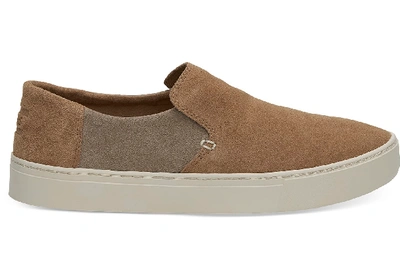 Toms Toffee Desert Taupe Suede Men's Loma Slip-ons Shoes In Brown