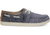 TOMS NAVY CHAMBRAY MIX MEN'S CULVER BOAT SHOES,889556402366