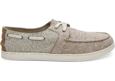 Toms Toffee Chambray Mix Men's Culver Boat Shoes In Brown
