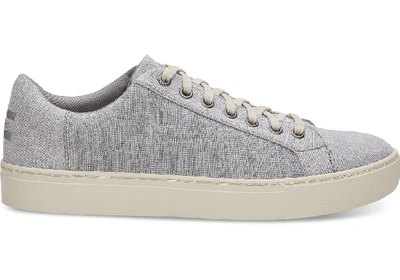 Toms Drizzle Grey Chambray Mix Men's Lenox Sneakers Shoes In Grau