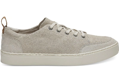 Toms Birch Shaggy Suede Men's Landen Trainers Shoes In White
